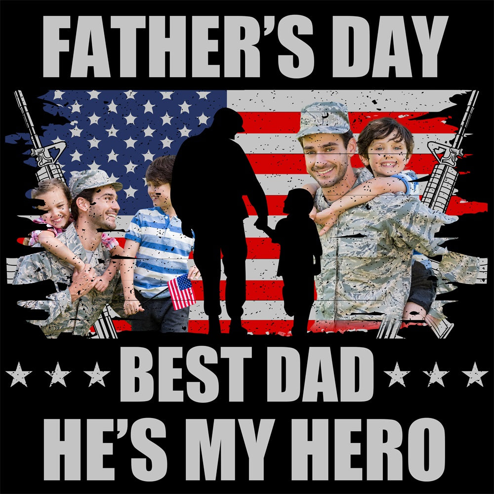 Fathers Day Photo Backdrop Hero Flag Tribute Custom Backdrop UK BRP5-72