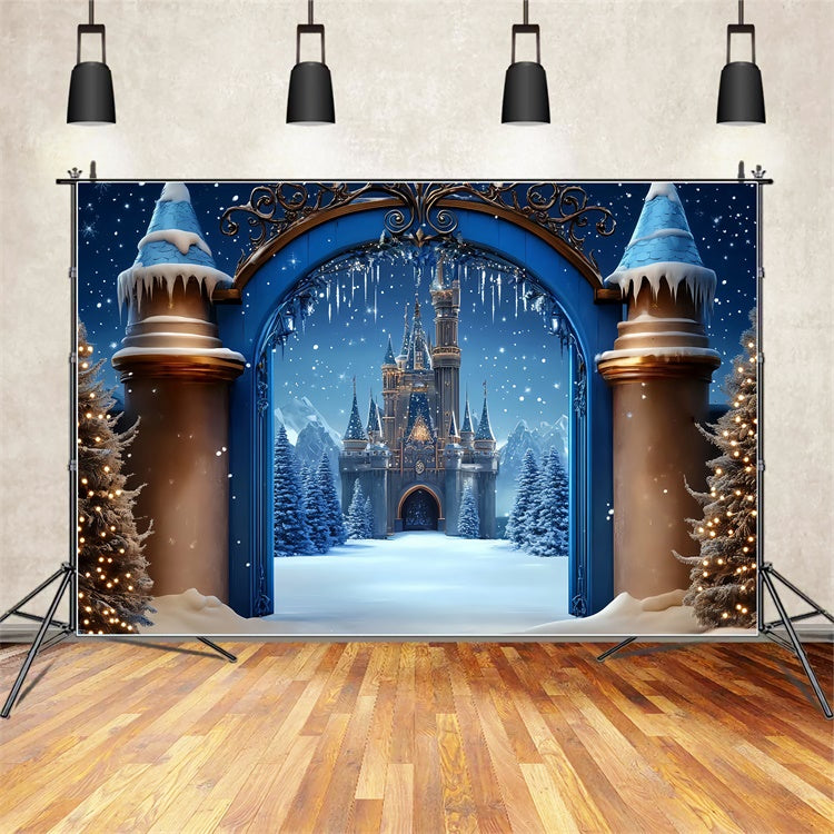 Christmas Backdrops For Photos Royal Dream Castle Backdrop UK BRP57-117