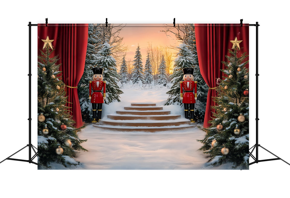 Christmas Backdrop Ideas Nutcracker Winter Stage Backdrop UK BRP57-149