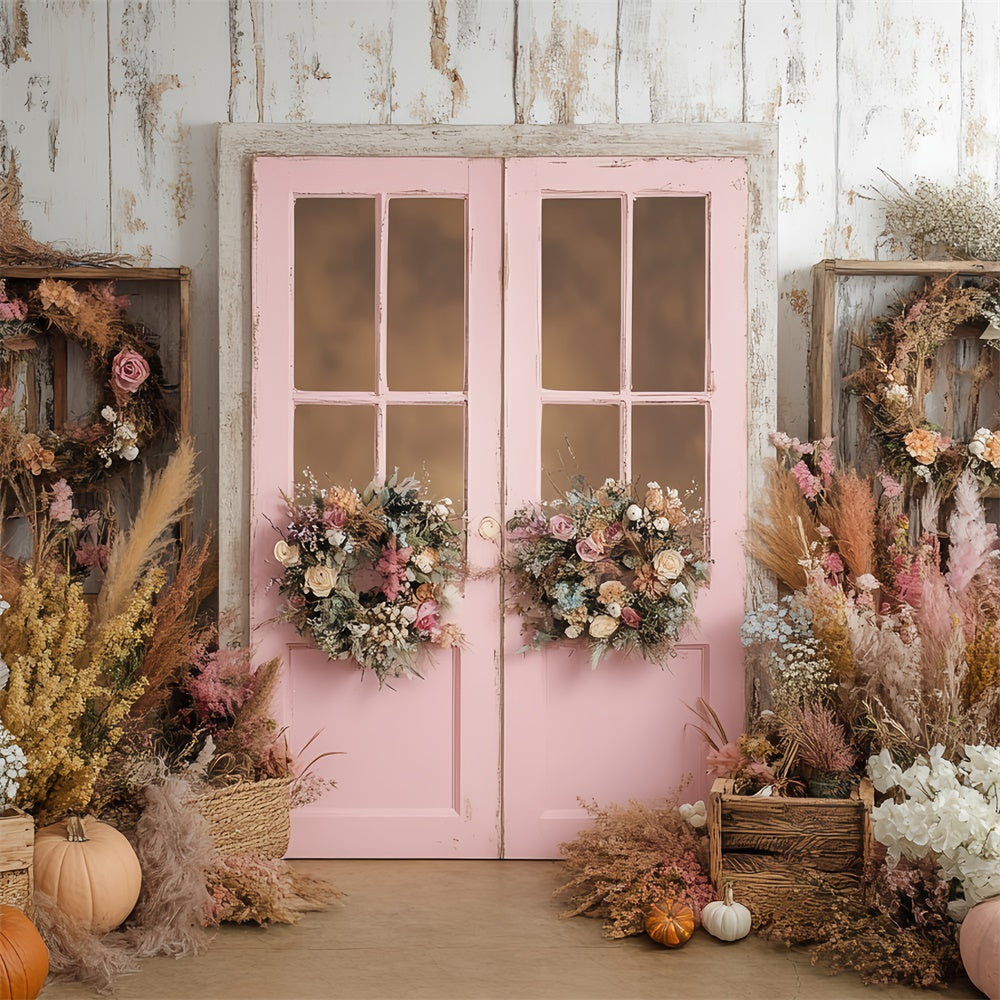 Boho Backdrops Pink Porch Harvest Autumn Backdrops UK BRP57-194