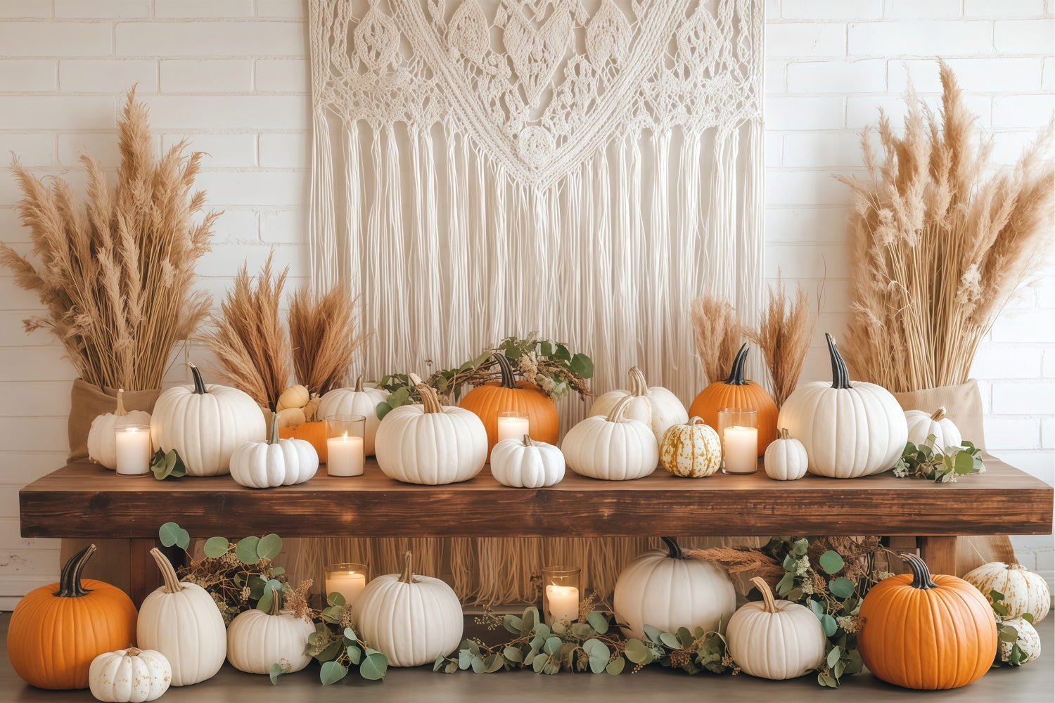 Bohemian Backdrop Macrame Harvest Display Fall Backdrop UK BRP57-197