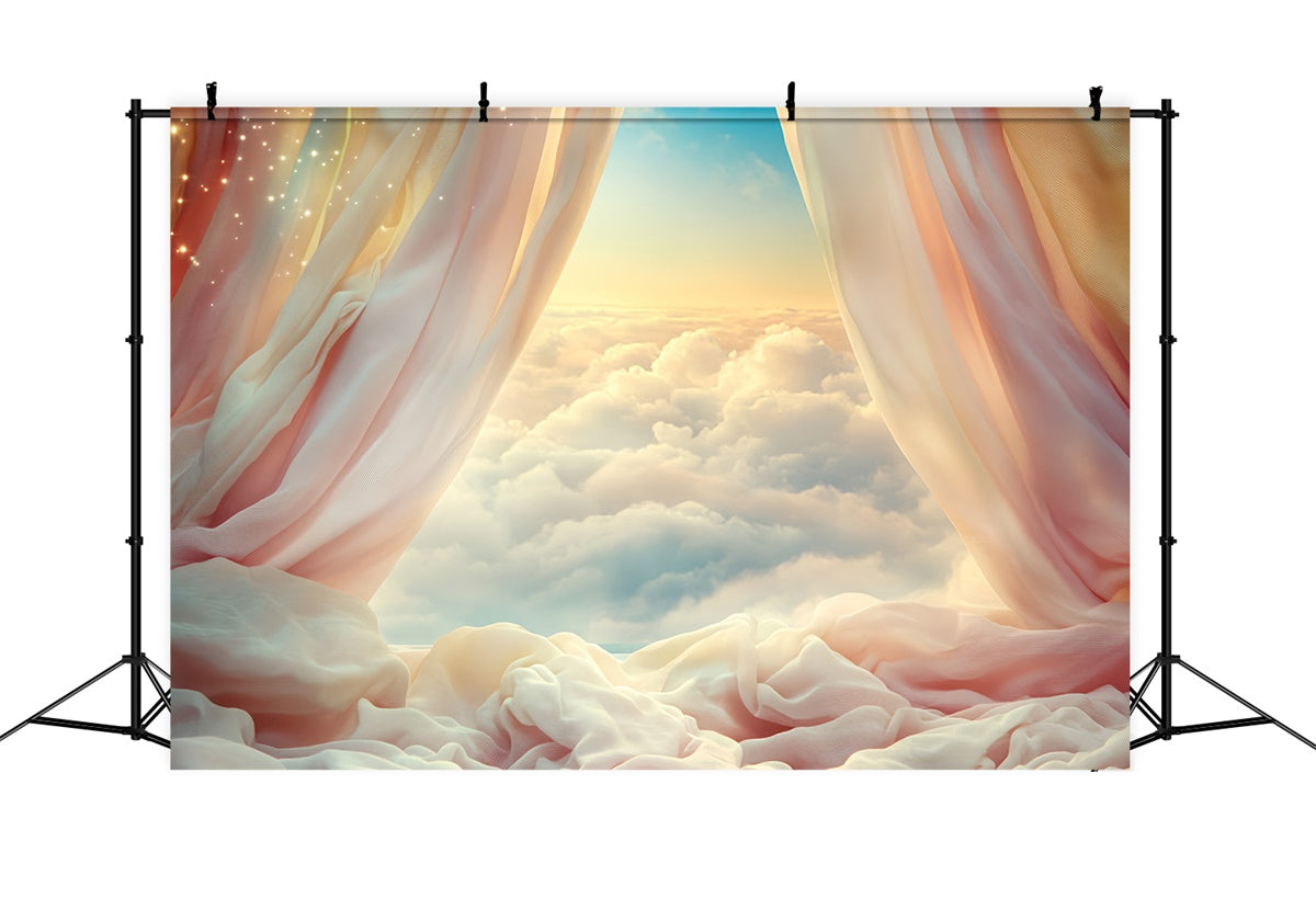 Cloudy Sky Backdrop Blush Horizon Curtain Backdrop UK BRP57-205