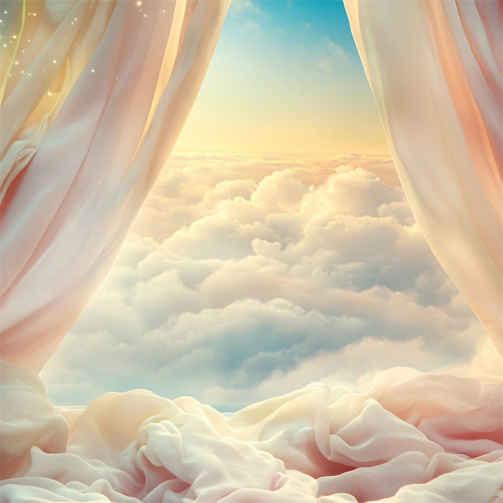 Cloudy Sky Backdrop Blush Horizon Curtain Backdrop UK BRP57-205