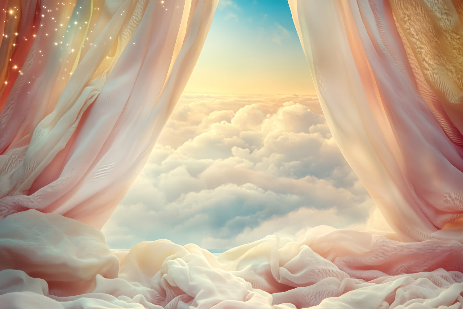Cloudy Sky Backdrop Blush Horizon Curtain Backdrop UK BRP57-205