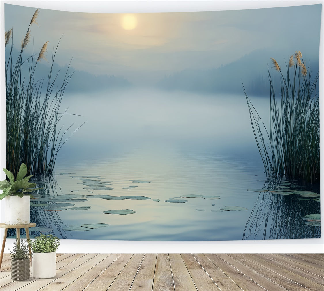 Sky Photo Backdrop Misty Reeds Lakeview Backdrop UK BRP57-206