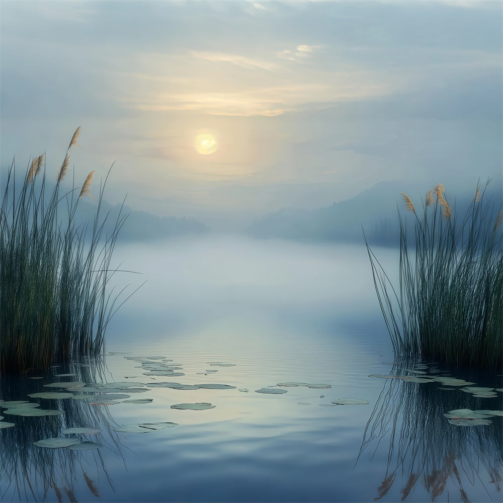 Sky Photo Backdrop Misty Reeds Lakeview Backdrop UK BRP57-206
