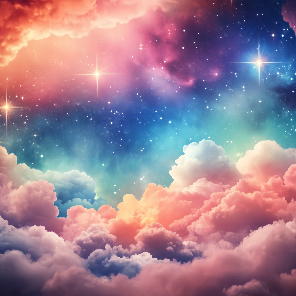 Cloud Photo Backdrop Cosmic Candy Sky Backdrop UK BRP57-208