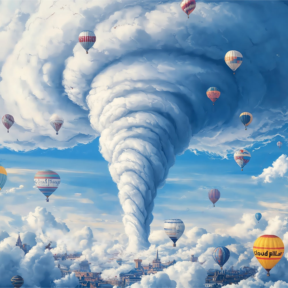Cloudy Sky Backdrop Balloon Whirlwind Fantasy Backdrop UK BRP57-209