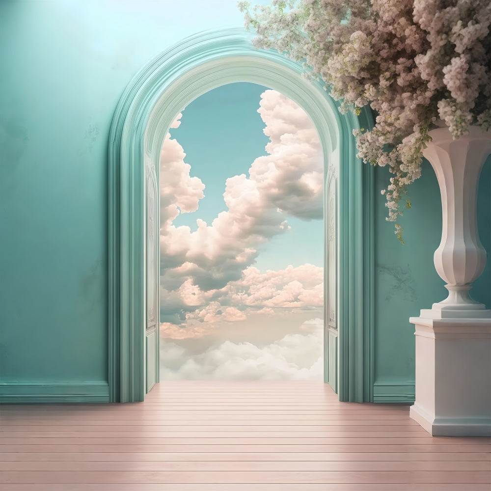 Cloud Backdrop Floral Portal Serenity Backdrop UK BRP57-212