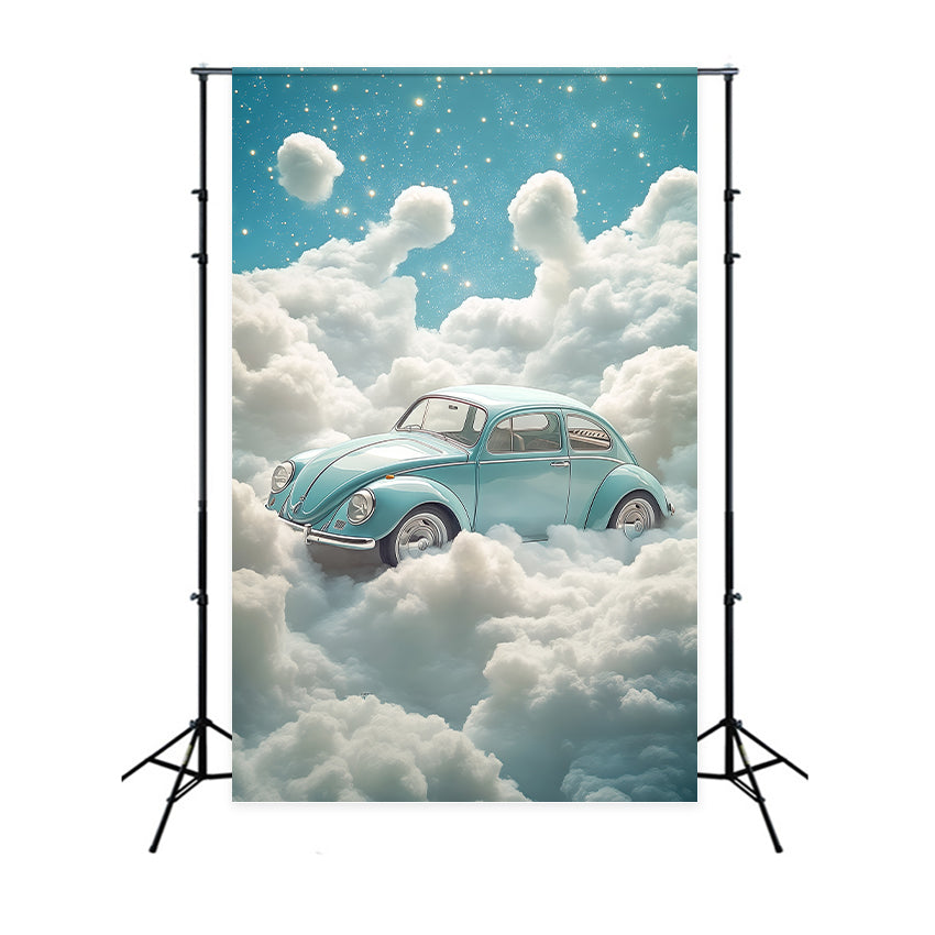 Cloud Photo Backdrop Retro Car Adventure Backdrop UK BRP57-213