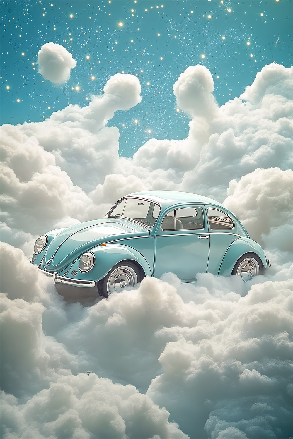 Cloud Photo Backdrop Retro Car Adventure Backdrop UK BRP57-213