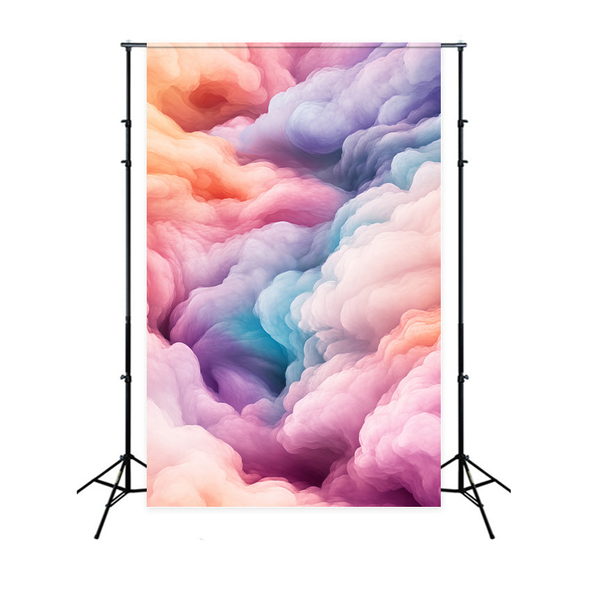 Cloud Photography Backdrop Rainbow Mist Whirl Backdrop UK BRP57-215
