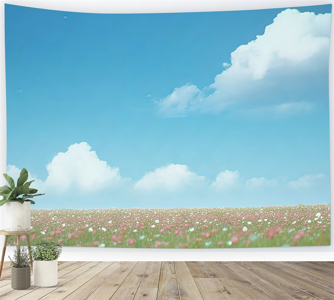 Blue Sky Backdrop Sunshine Wild Bloom Backdrop UK BRP57-225