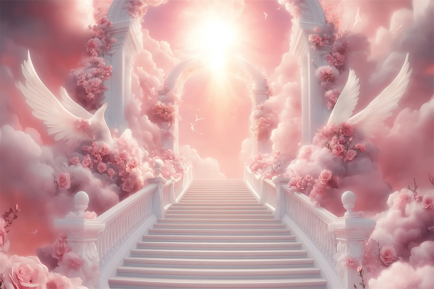 Cloud Backdrop Photography Angel Garden Gate Backdrop UK BRP57-226