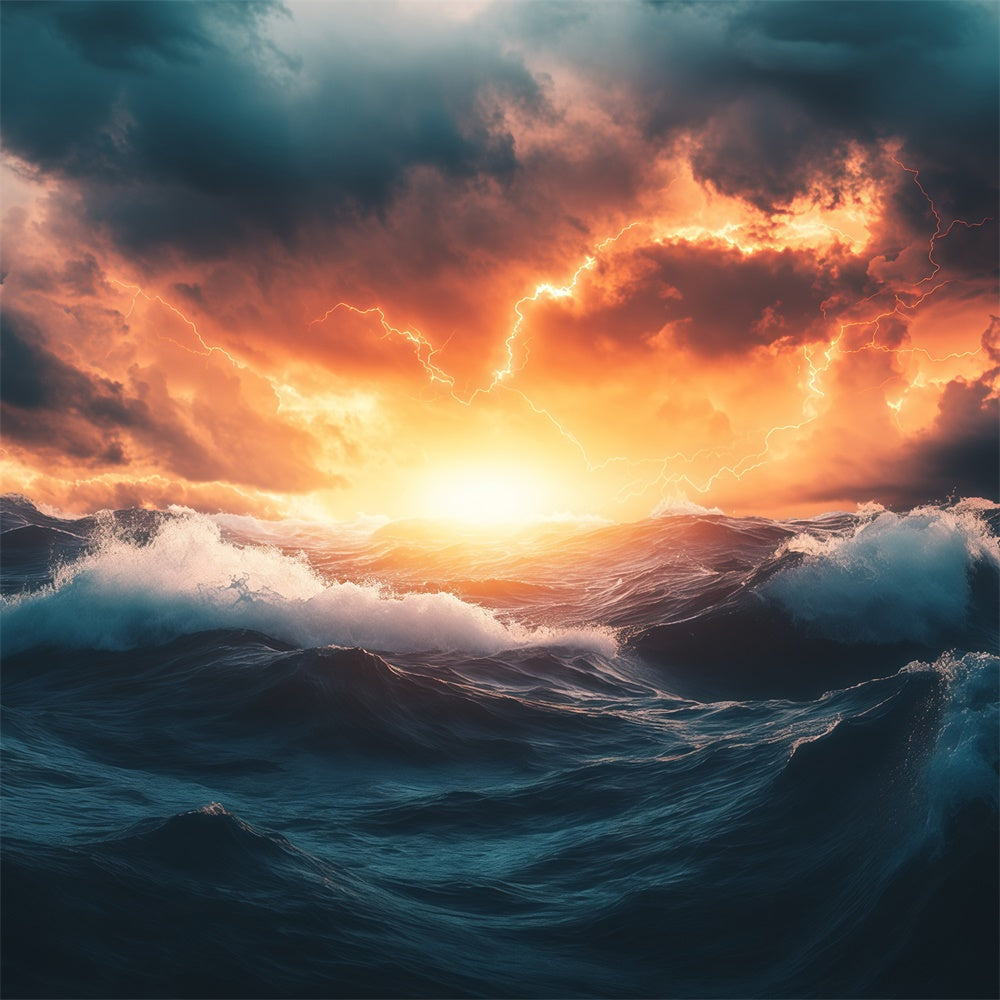 Sky Photo Backdrop Stormfire Ocean Horizon Backdrop UK BRP57-228