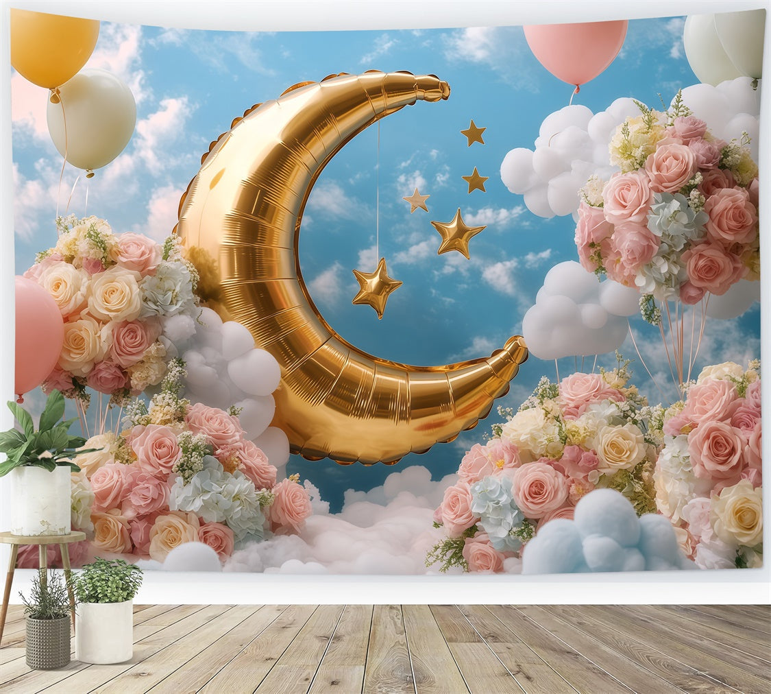 Sky Backdrops Crescent Dream Balloon Backdrop UK BRP57-229
