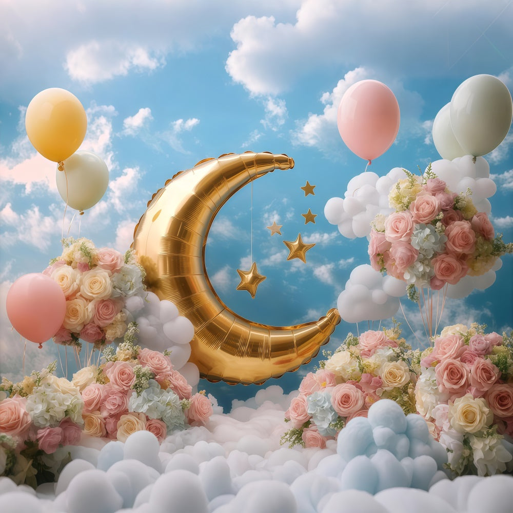 Sky Backdrops Crescent Dream Balloon Backdrop UK BRP57-229