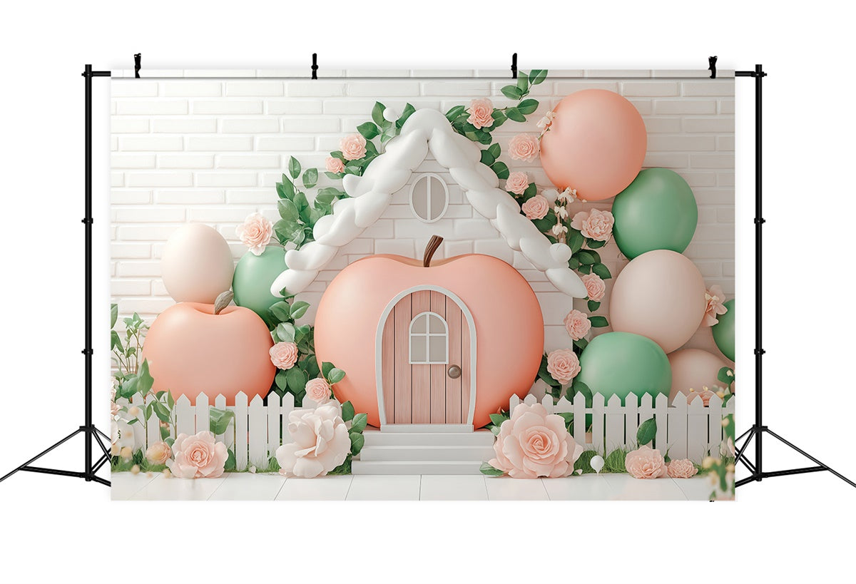 Newborn Photoshoot Backdrop Whimsy Fruit Cottage Backdrop UK BRP57-248