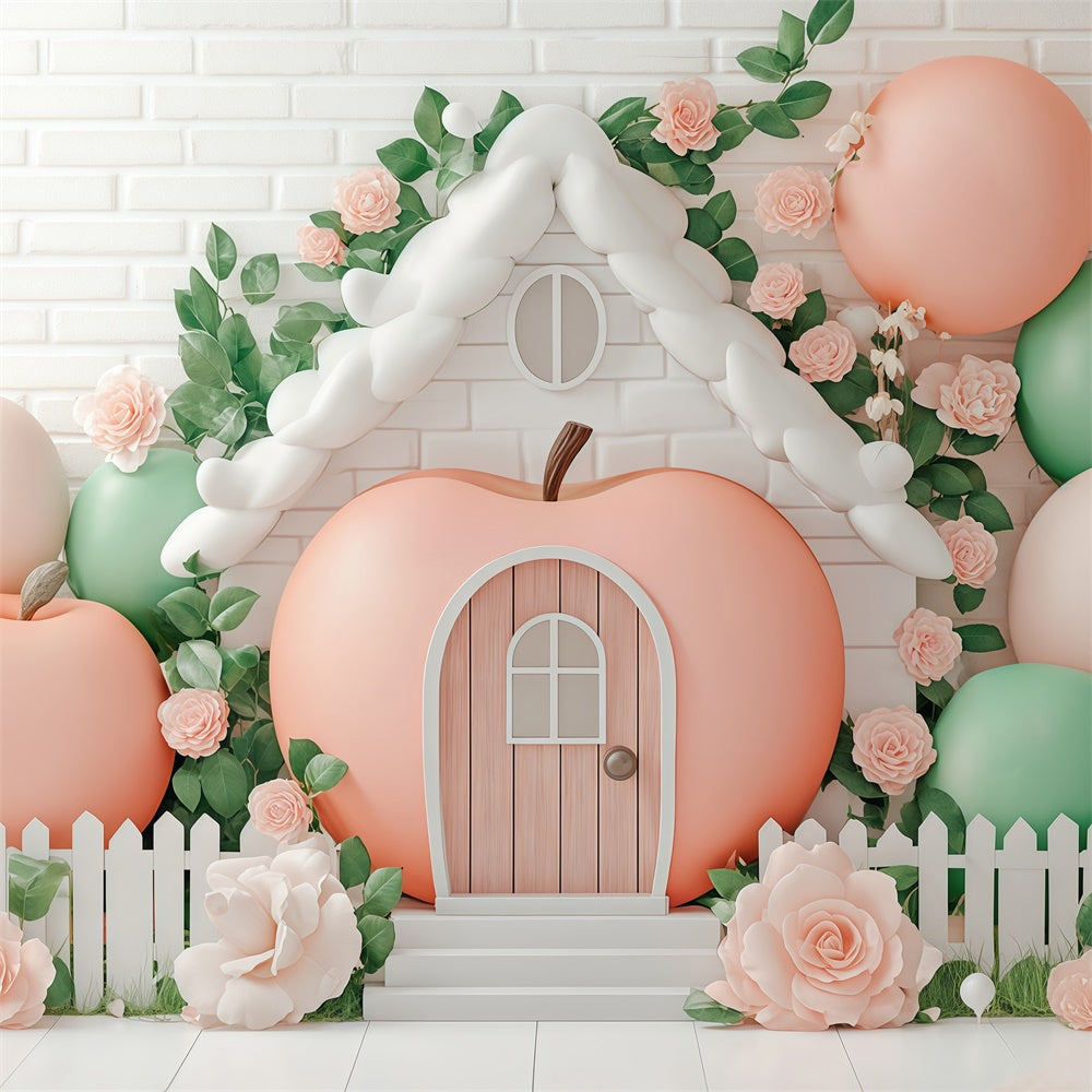 Newborn Photoshoot Backdrop Whimsy Fruit Cottage Backdrop UK BRP57-248