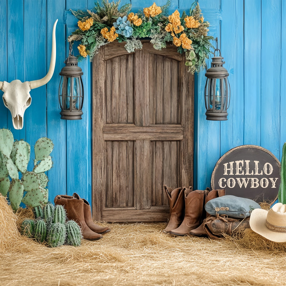 Kids Backdrops Blue Barn Desert Boots Backdrop UK BRP57-252