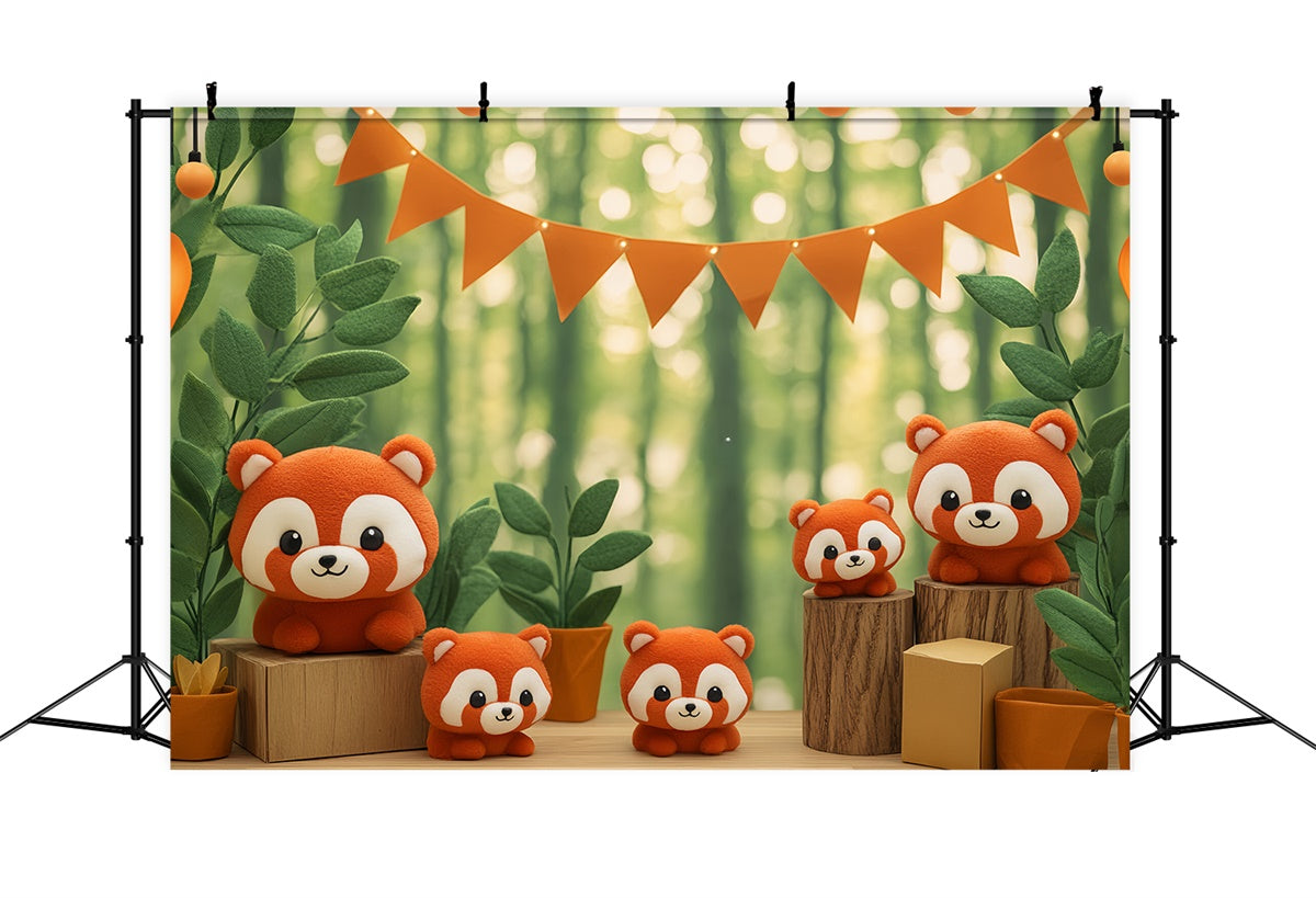 Newborn Backdrop Woodland Baby Panda Cute Backdrop UK BRP57-255