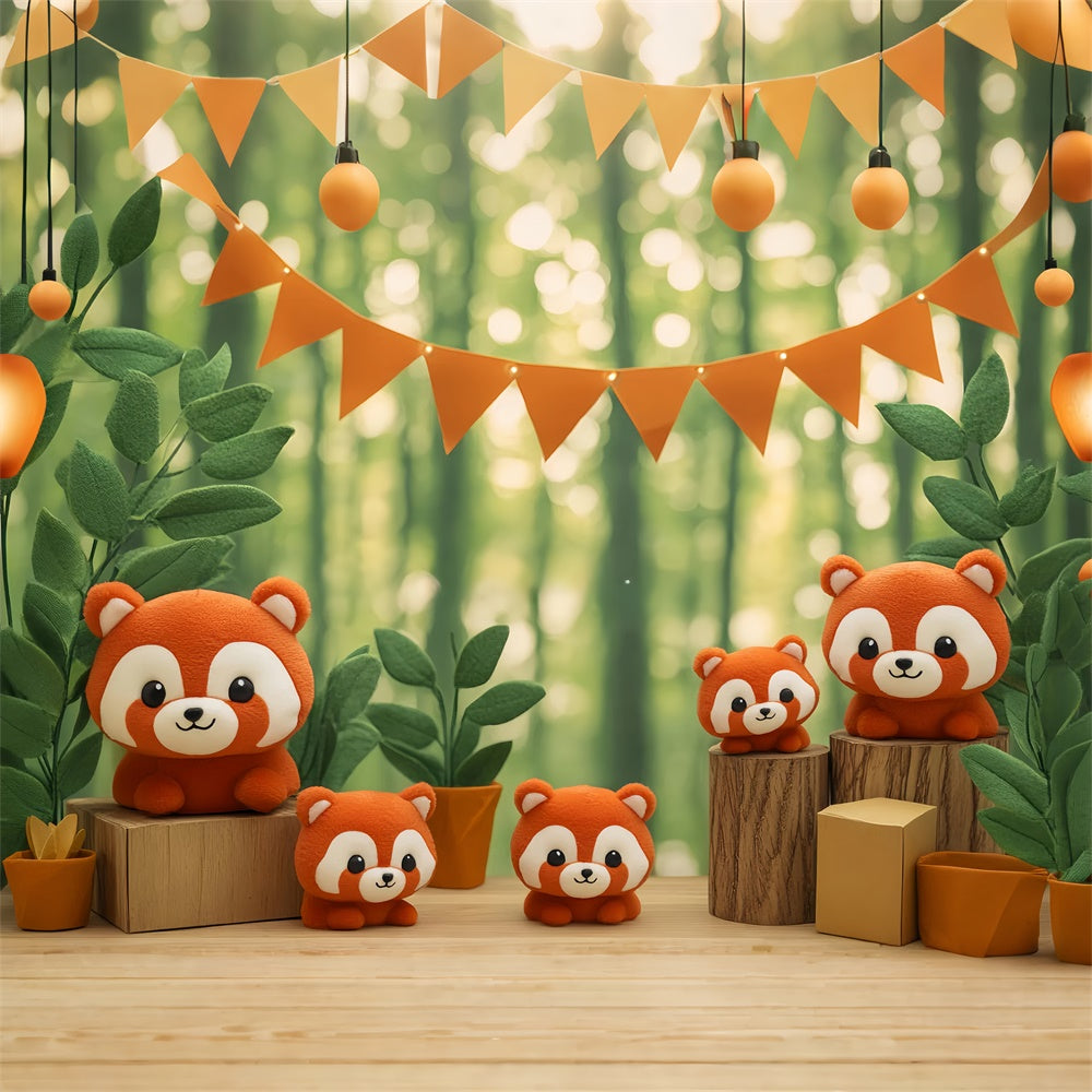 Newborn Backdrop Woodland Baby Panda Cute Backdrop UK BRP57-255