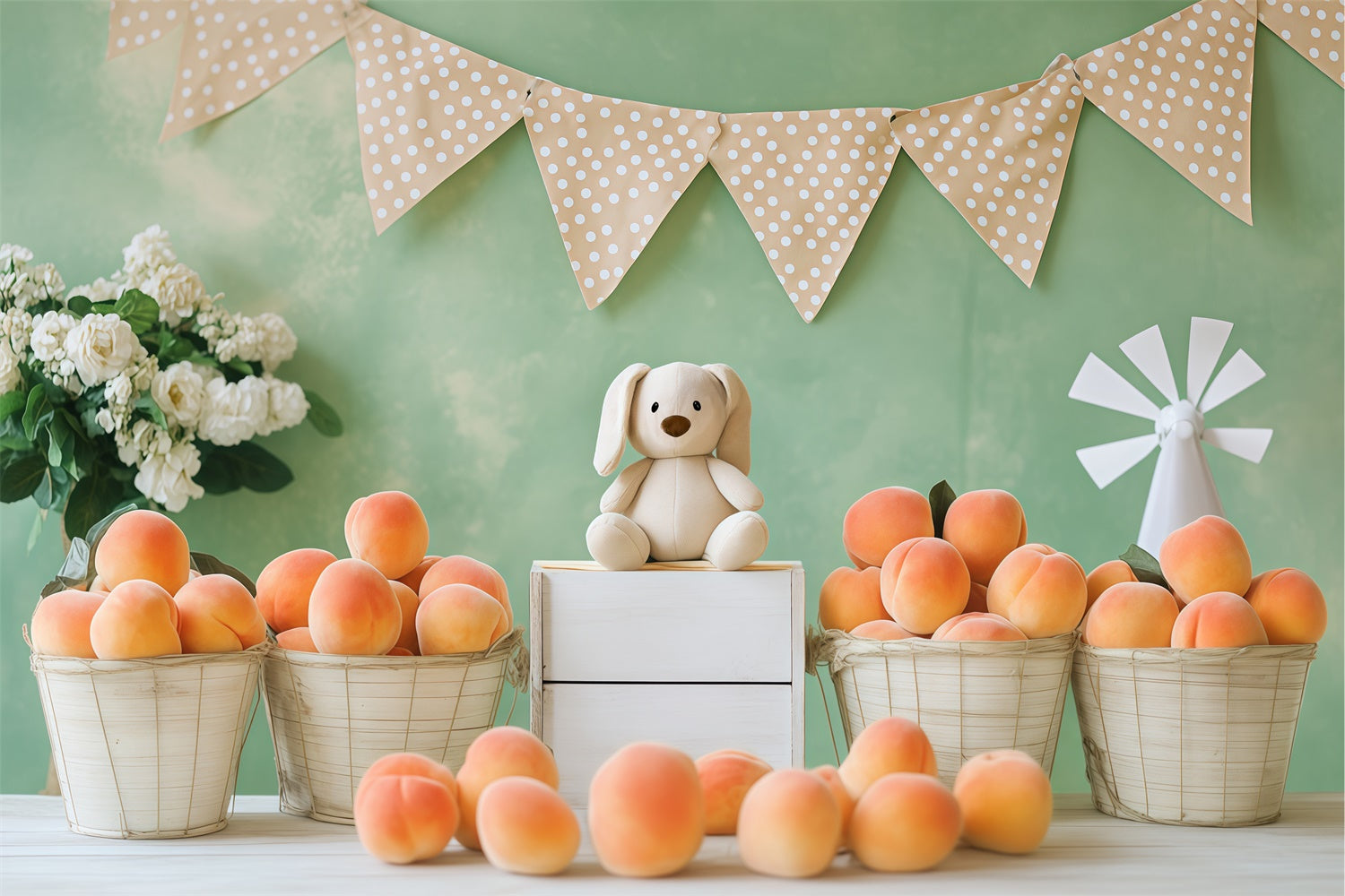 Cute Backdrop Fresh Fruit Plush Toy Children Backdrops UK BRP57-257