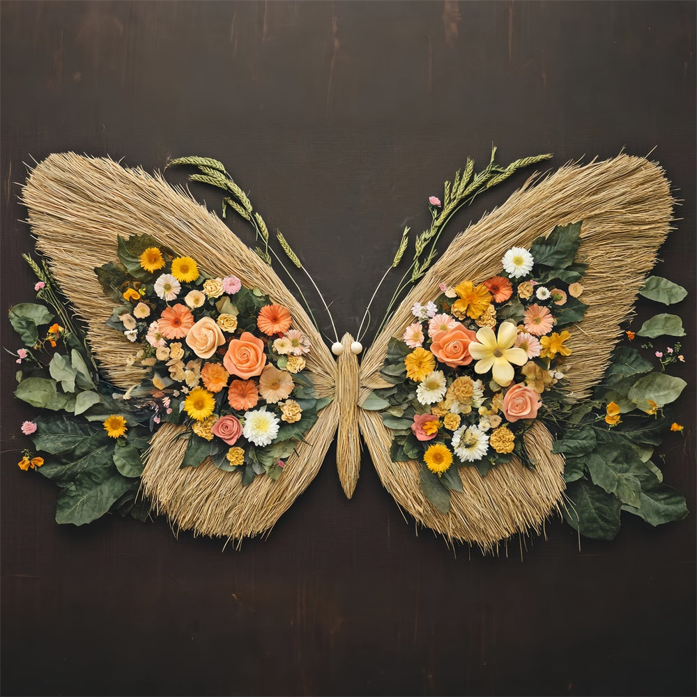 Newborn Backdrop Floral Butterfly Meadow Backdrop UK BRP57-259