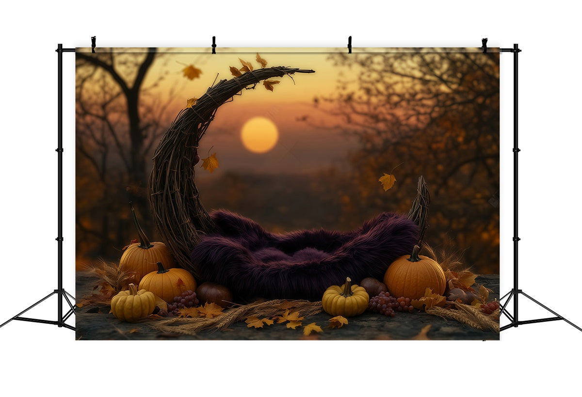 Kids Backdrop Sunset Harvest Crescent Backdrop UK BRP57-265