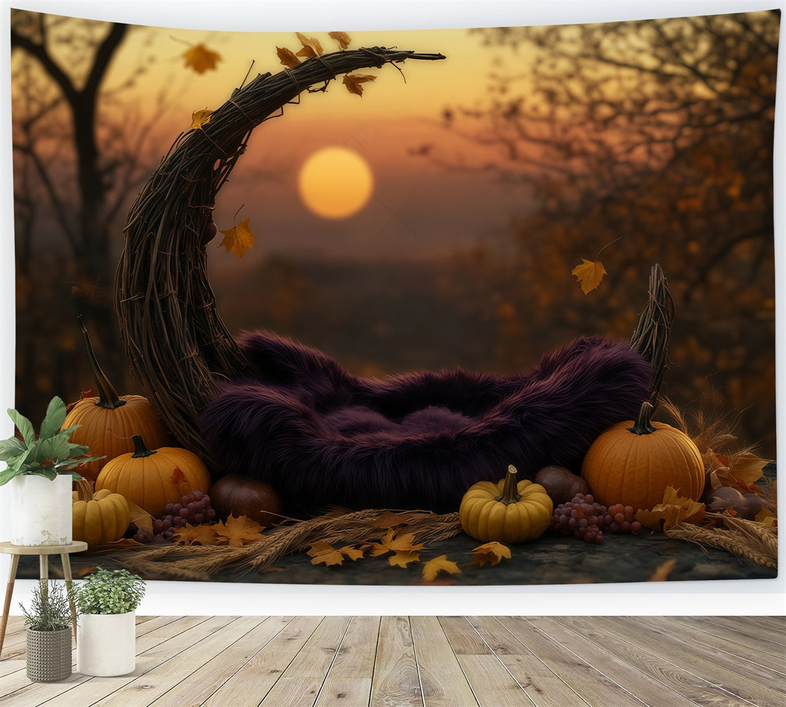 Kids Backdrop Sunset Harvest Crescent Backdrop UK BRP57-265