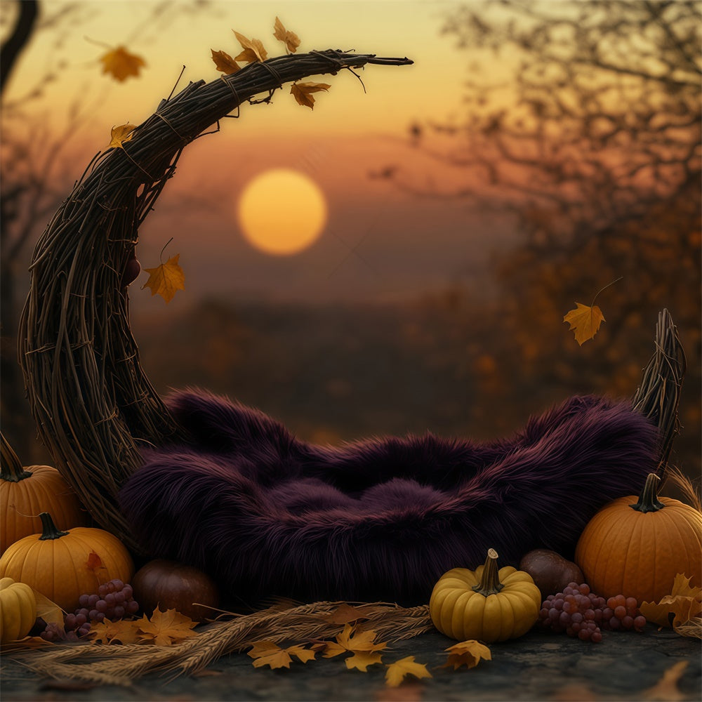 Kids Backdrop Sunset Harvest Crescent Backdrop UK BRP57-265