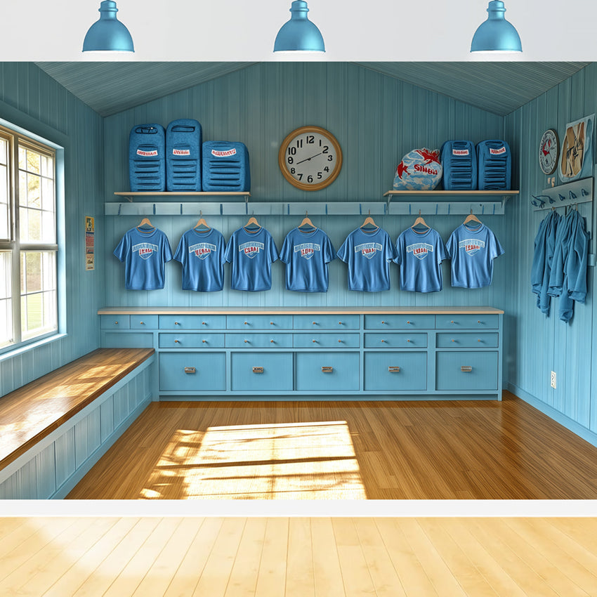 Sports Photo Backdrop Locker Room Ready Backdrop UK BRP57-294