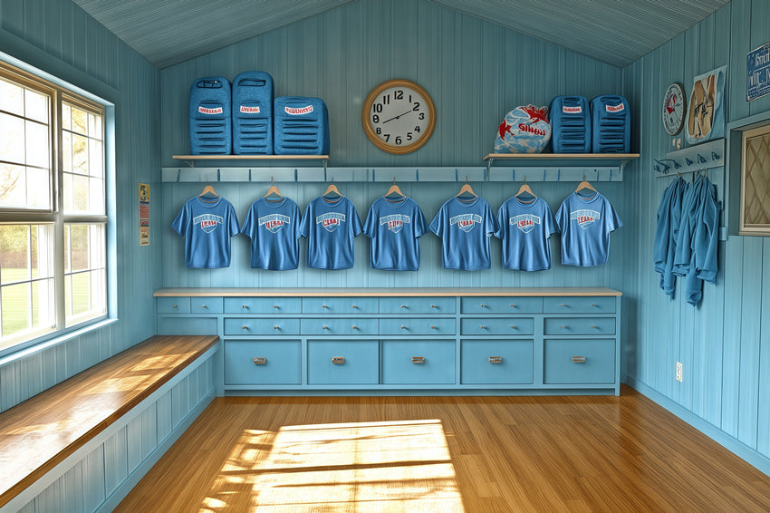 Sports Photo Backdrop Locker Room Ready Backdrop UK BRP57-294