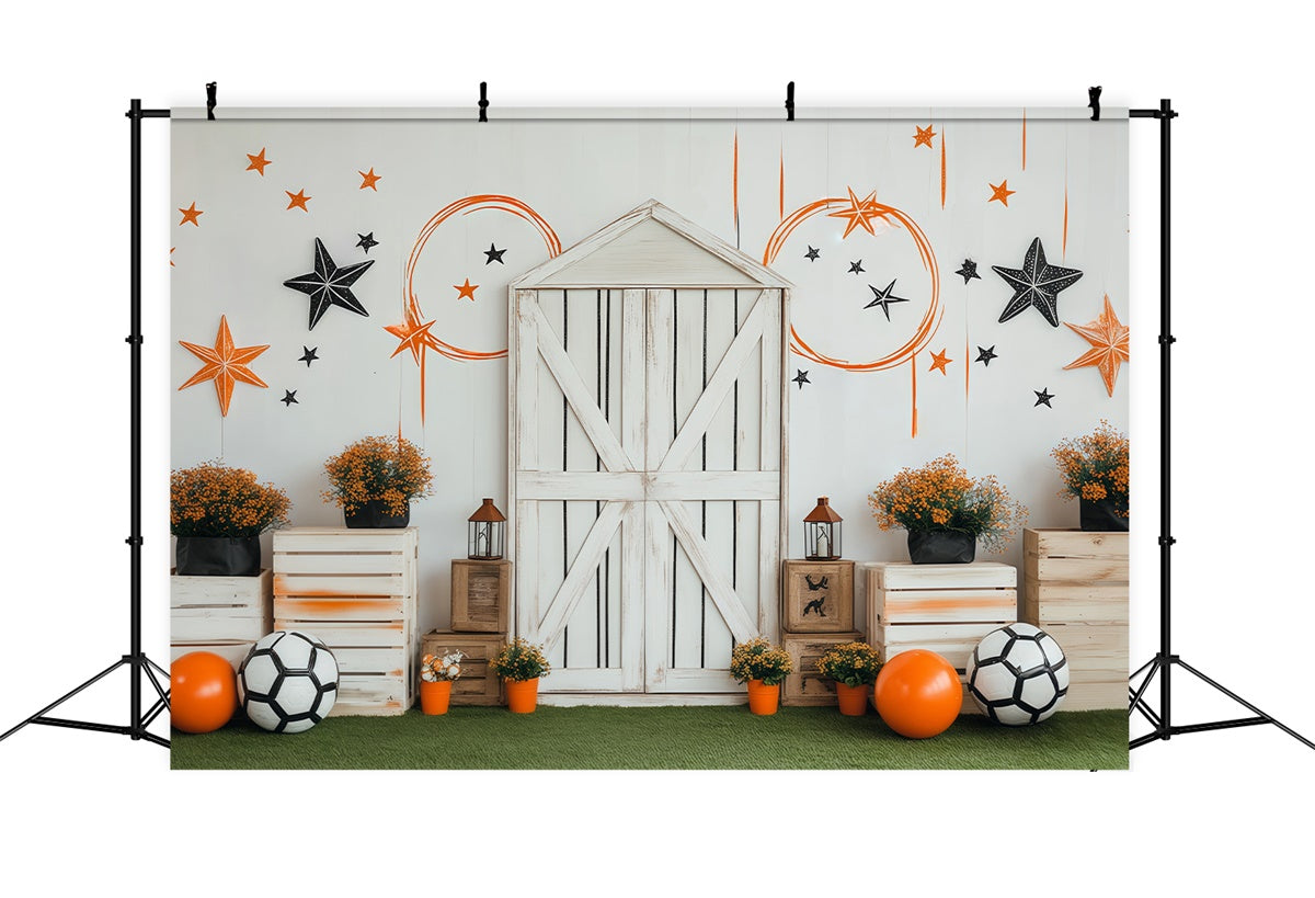 Sports Photo Backdrop Soccer Party Barn Backdrop UK BRP57-298
