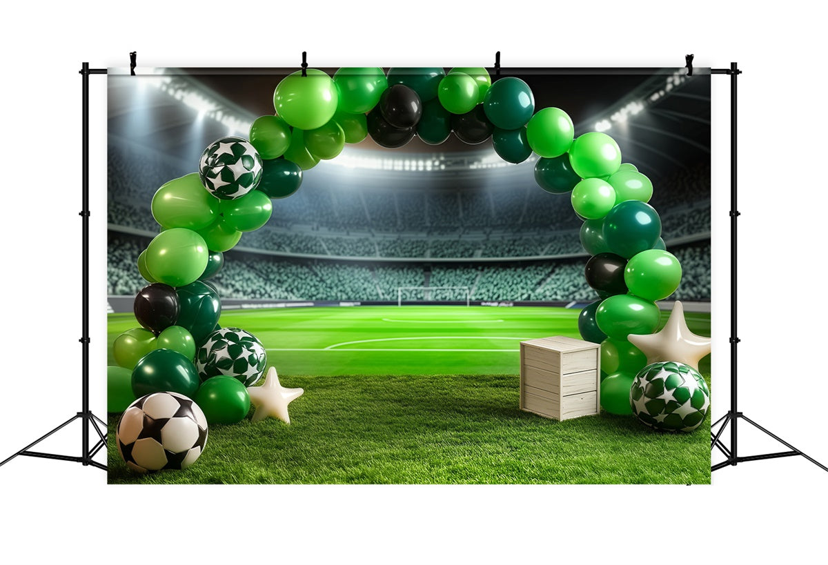 Soccer Field Backdrop Matchday Balloon Arch Backdrop UK BRP57-300