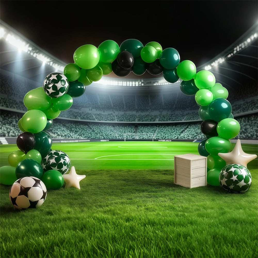 Soccer Field Backdrop Matchday Balloon Arch Backdrop UK BRP57-300