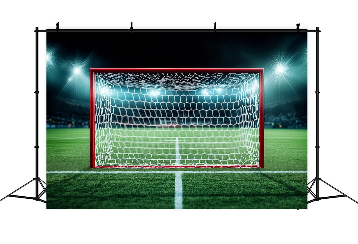 Football Field Backdrop Midnight Goal Shot Backdrop UK BRP57-305