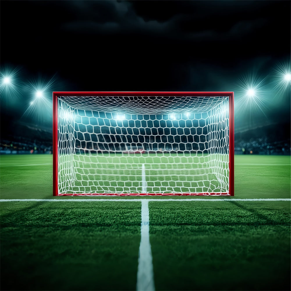 Football Field Backdrop Midnight Goal Shot Backdrop UK BRP57-305