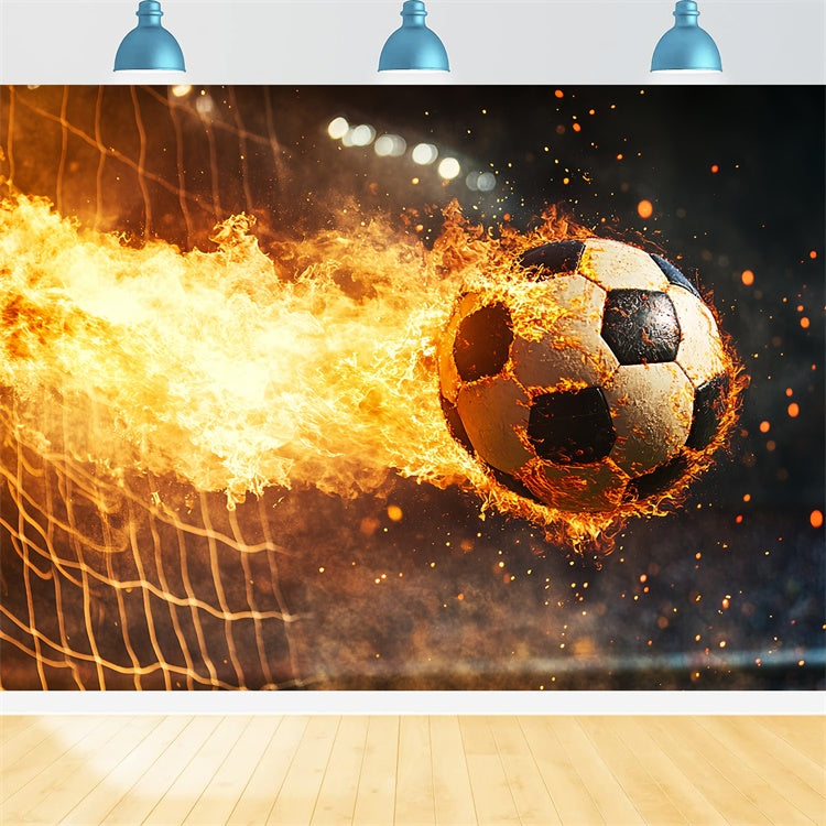 Football Backdrops Goal Impact Flaming Backdrop UK BRP57-318