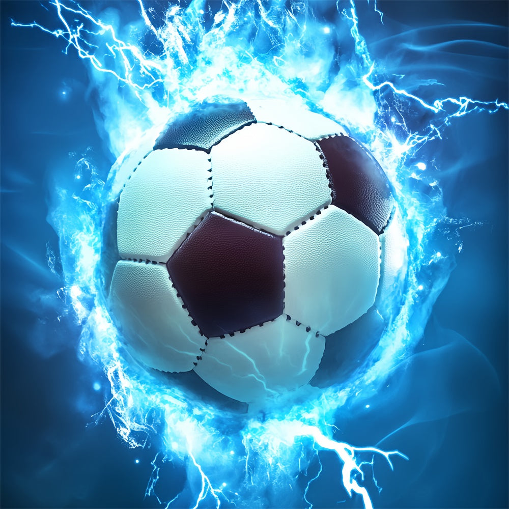 Soccer Photo Backdrop Thunder Goal Energy Backdrop UK BRP57-320