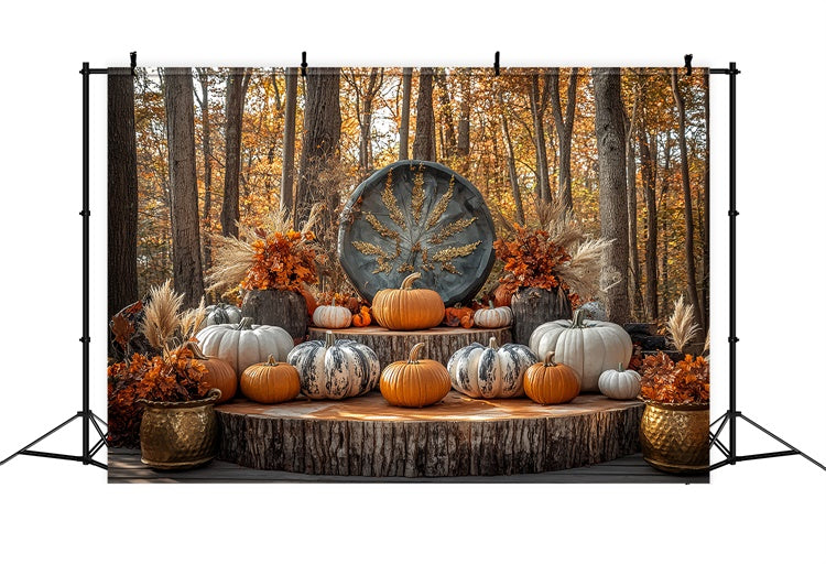 Thanksgiving Backdrop Ideas Rustic Woodland Autumn Backdrop UK BRP57-331