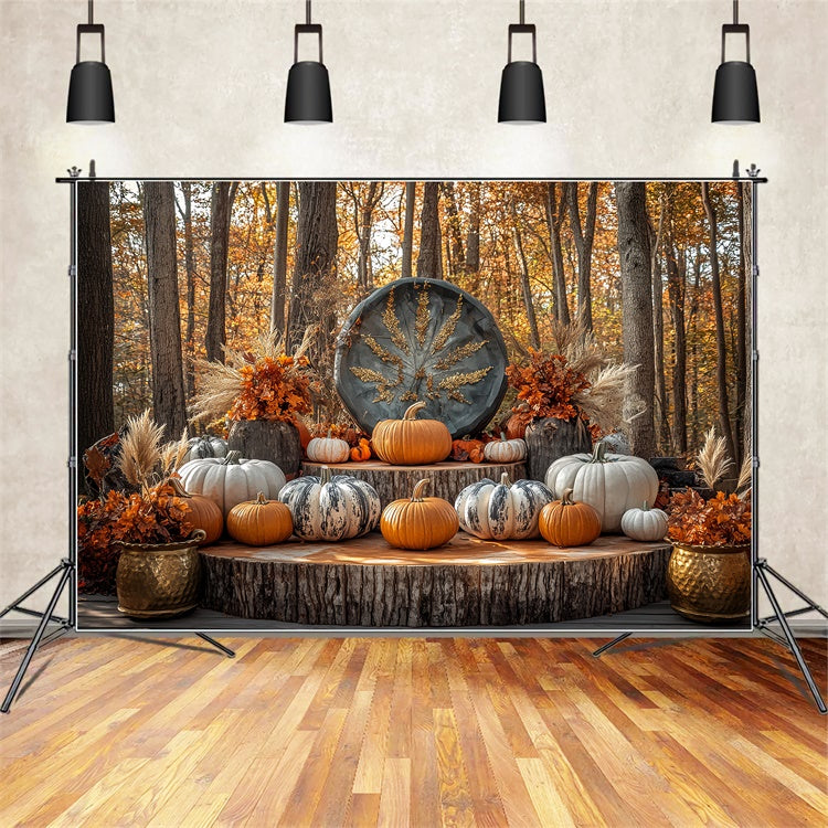 Thanksgiving Backdrop Ideas Rustic Woodland Autumn Backdrop UK BRP57-331