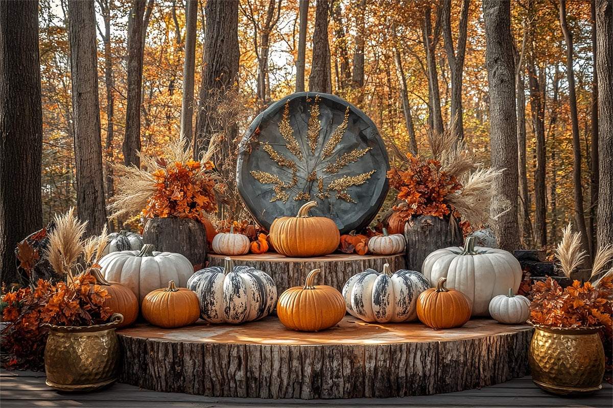 Thanksgiving Backdrop Ideas Rustic Woodland Autumn Backdrop UK BRP57-331