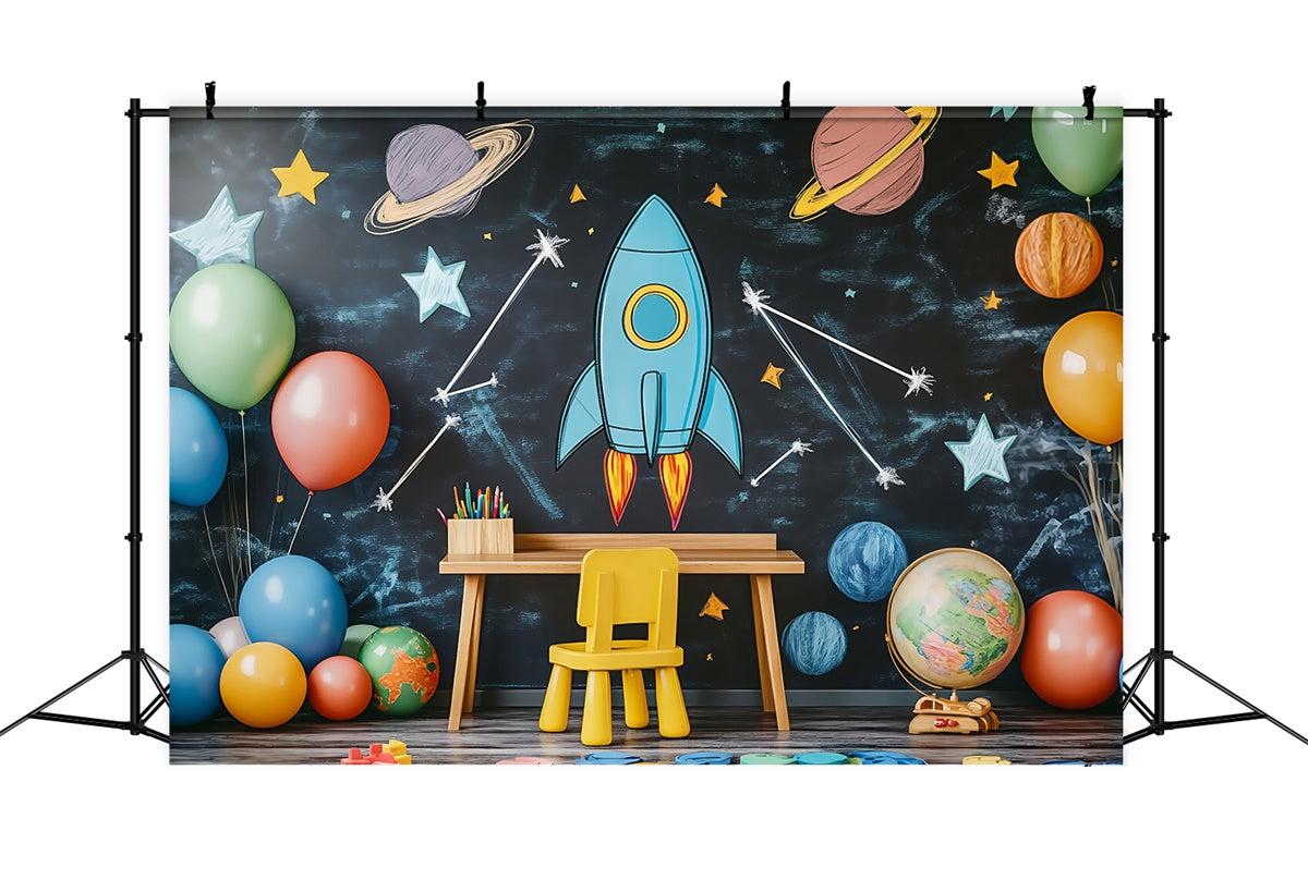 Classroom Backdrops Rocket Classroom Adventure Backdrop UK BRP57-34