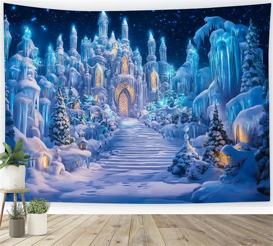 Castle Backdrops Crystal Castle Path Winter Backdrop UK BRP57-356