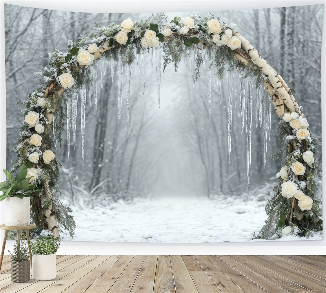 Winter Forest Backdrop Bloom Woodland Path Backdrop UK BRP57-364