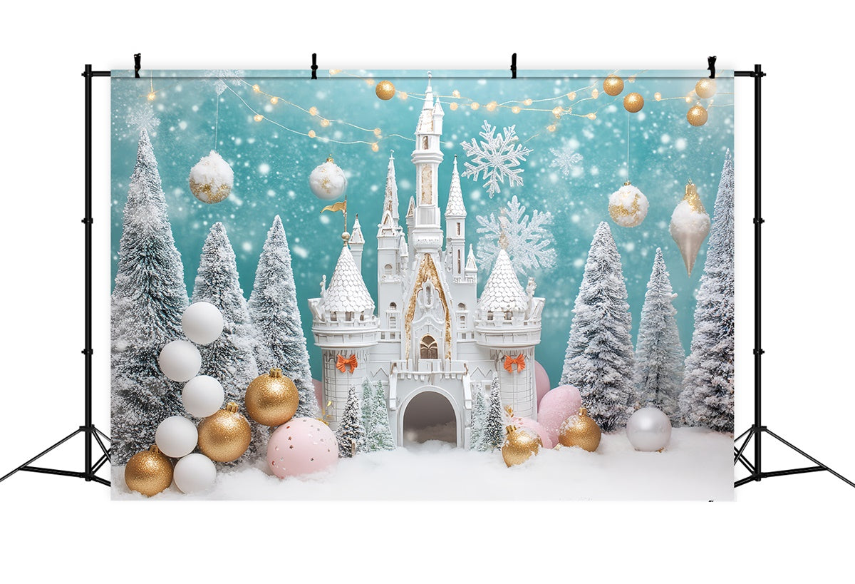 Castle Photo Backdrop Winter Royal Celebration Backdrop UK BRP57-371