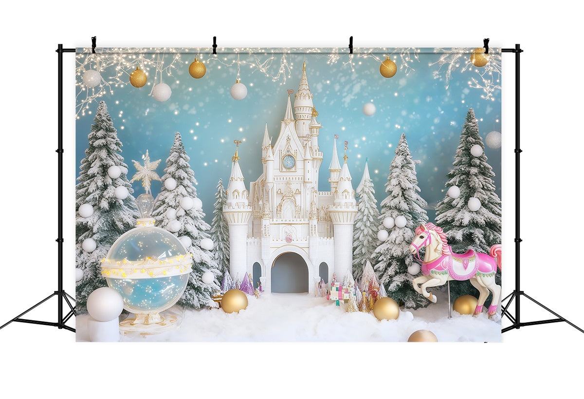 Winter Backdrop Glitter Globe Winter Magic Backdrop UK BRP57-372