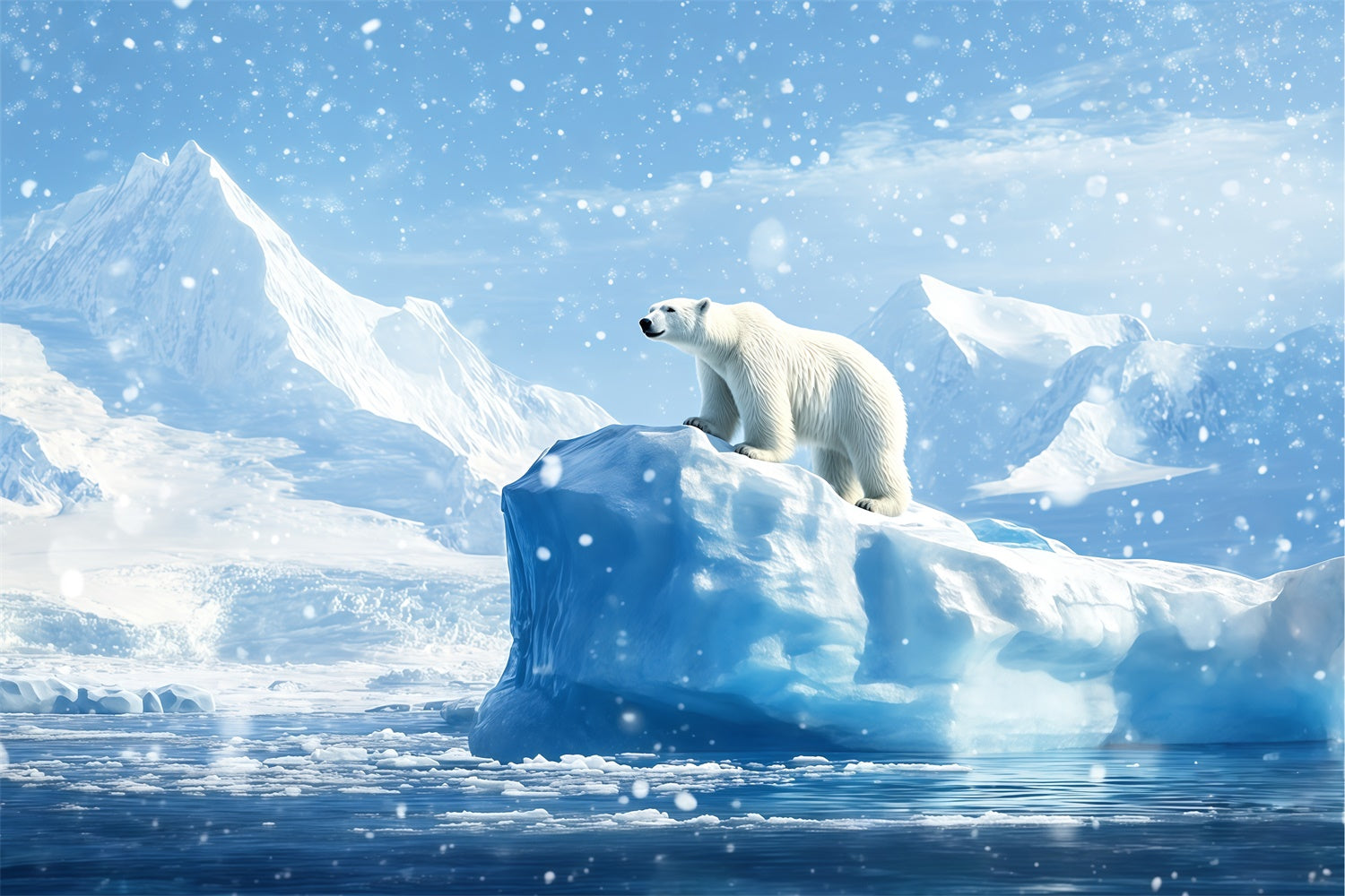 Winter Scene Backdrop Whispering Iceberg Polar Backdrop UK BRP57-385