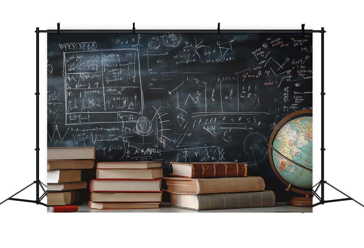 Chalkboard Photo Backdrop Math Scholarly Formulas Backdrop UK BRP57-40